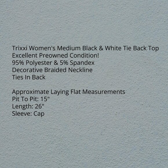 Trixxi Black & White Tie Back Top - Picture 8 of 10